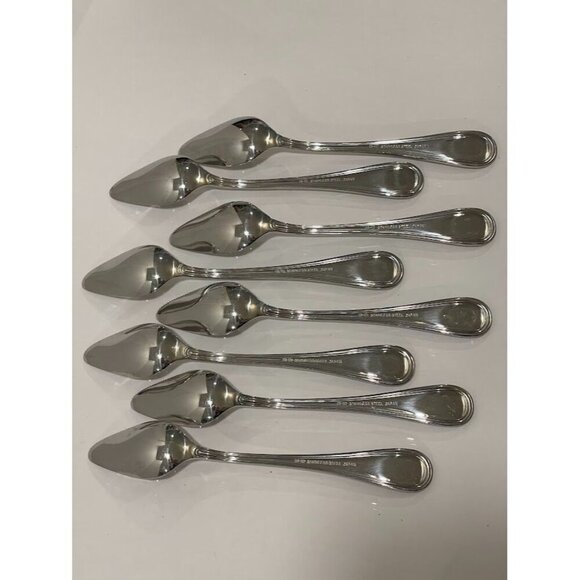 Set Of 8 Vintage Serrated edge citrus Oneida Stainless Steel Demitasse Spoons 4. - Picture 2 of 15